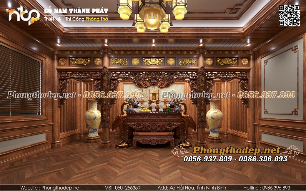 Mẫu phòng thờ hiện đại đẹp và sang trọng